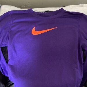 Nike Purple Crewneck with Orange Swoosh